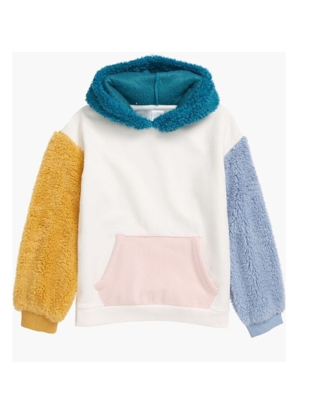 Open Edit Nordstrom Hoodie Sweatshirt Sweater Colorblock Fleece Girl Size 7